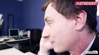 July Johnson's Office Adventure: Busty Secretary's Wild Encounter with Her New Boss - LETSDOEIT
