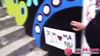 Blonde MILF's Spontaneous Encounter on the Stairs with a Stranger - Sophie Logan POV Adventure!