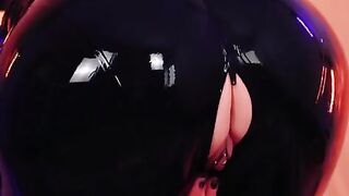 Curvy Temptress in Shiny Latex Catsuit: Big Ass Tease and JOI Experience!