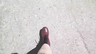 Nicoletta's Wild Outdoor Adventure: A Surprising Upskirt Moment in the Park!