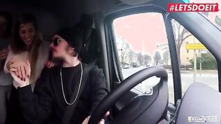 Step Sisters Silvia and Eveline Dellai Get Adventurous in the Backseat - LETSDOEIT