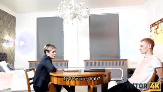 Unforgettable Encounter: Short-Haired Tutor and Her Captivating Student