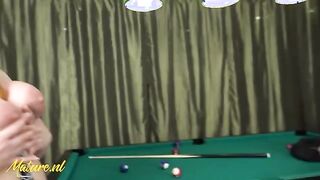 Curvy Mature Beauty Enjoys Unique Playtime with a Pool Cue