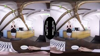 Curvy Mature Beauty Enjoys Intimate Moments in Virtual Reality Experience