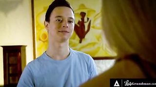 Nikki Nuttz: Playful Grandma Enjoys Wild Fun with a Handsome Young Man!