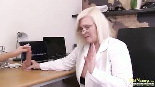 Office Bondage Workout: A Steamy Lesbian Encounter with AgedLove and Friends
