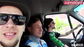 Wild Outdoor Adventure: Busty Blonde Gets Intense in the Back of a Van with Jason Steel