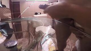 Intimate Moments: Dual Camera View of a Steamy Hotel Encounter with AquaPola