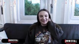 Kylie Green's Wild Couch Adventure with Family Friends: A Threesome to Remember!