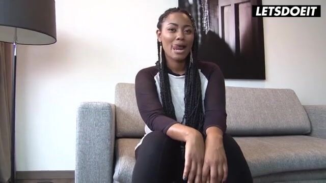 Sensational Ebony Beauty Engages in Passionate Encounter with Interviewer - Curvy MILF Unleashed!
