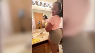 Curvy Maid Shows Off Her Assets While Cleaning!