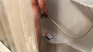Steamy Shower Session with Aunt Ann: A Tempting Tease of Legs and Curves