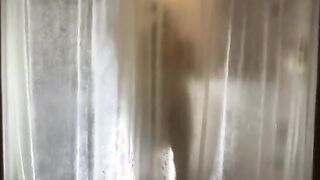 Steamy Shower Session with Aunt Ann: A Tempting Tease of Legs and Curves
