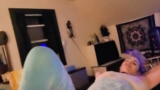 Ginger B's Alluring Break: A Captivating Moment in Lingerie and Smoke