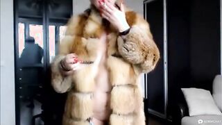 Mature Webcam Star AimeeParadise in a Fur Coat Teases with Smoke and Kinky Fun!