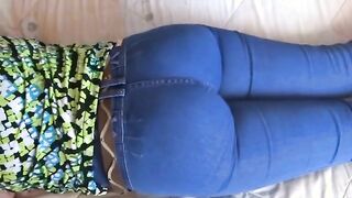 Watch My 58-Year-Old Wife's Curvy Figure in Jeans and Lingerie - A Steamy Encounter!