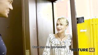 Cherry Aleksa's Playful Encounter with a New Tenant on a Cozy Bed