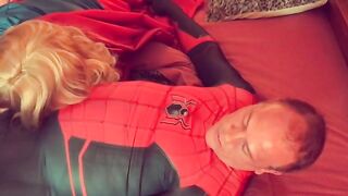 Mature Superheroine Delivers a Surprise to Spiderman - Featuring Carmen Angel!