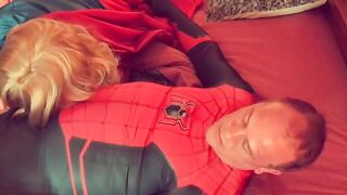 Mature Superheroine Delivers a Surprise to Spiderman - Featuring Carmen Angel!