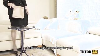 Intense Couch Session: Student Explores Boundaries with His Captivating Teacher