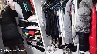 Stepmom open his legs for her husband but surprise is Stepson cock