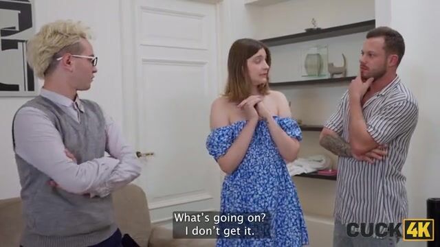 CUCK4K. Whore doesn’t mind to suck a huge dick and look into her hubby’s eyes