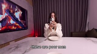 A hot girl came on a date and realized she had no cash