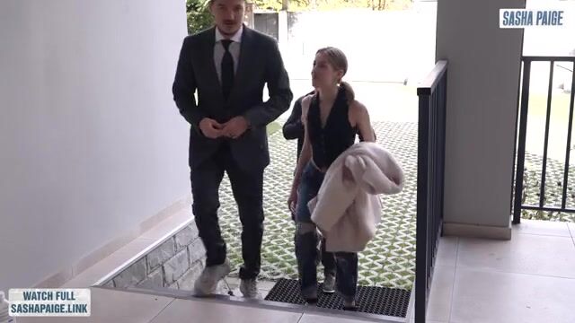 Estate agent fucks young wife hard during house viewing while her cuckold husband is at work!