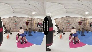 BRAZZERS VR - Watch Lulu Chu Fuck Her Client In The Gym Before She Returns To Suck Your Cock