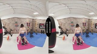 BRAZZERS VR - Watch Lulu Chu Fuck Her Client In The Gym Before She Returns To Suck Your Cock