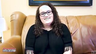 Busty Brunette Harper B BBW Audition Sloppy Deepthroat Greedy Swallow!