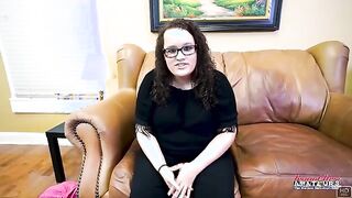 Busty Brunette Harper B BBW Audition Sloppy Deepthroat Greedy Swallow!