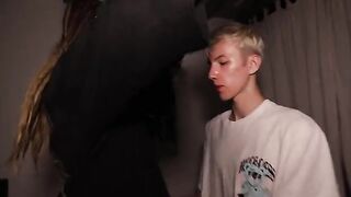 A Tattooed Beauty and Her Boyfriend Share an Unforgettable Night with a Student at a House Party!