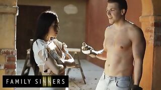 Unexpected Moments: Petite Stepsister Pleasures Her Stepbrother While Parents Are Out - Starring Judy Jolie & Codey Steele