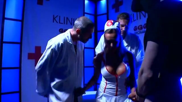 Nurse's Intense Oral Skills in a Wild Group Scene with John Thompson