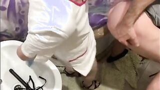 Femdom hard strapon Pegging