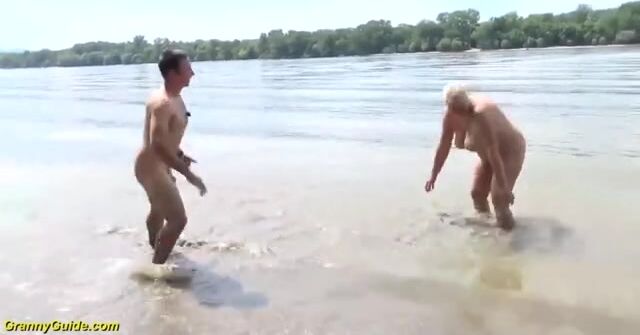 stepson fucks mom on public beach