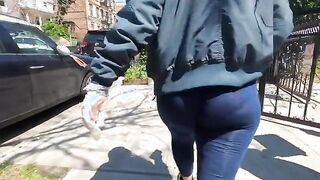 Quaratine errand run with wife in see through leggings and see thru shirt