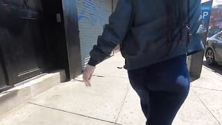Quaratine errand run with wife in see through leggings and see thru shirt