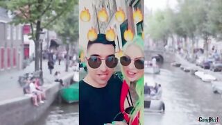 Big boobed Milf Tourist looking for the best Amsterdam Coffeeshop Bulldog