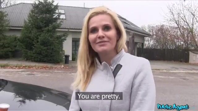 Public Agent Blonde MILF with Big Boobs Fucks a Stranger for Cash