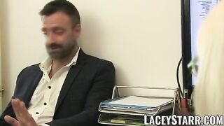 LACEYSTARR - Doctor GILF eats Pascal White cum after sex