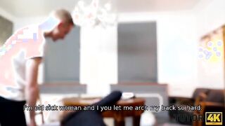 TUTOR4K. Lesson with new literature tutor ends for smart fellow with sex