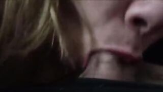 full balls empties into a slobbery mouth