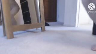 Played with her pussy in front of the mirror