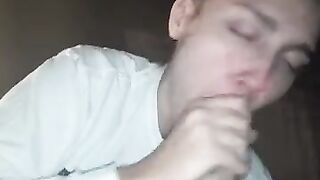 Deepthroating and begging for more