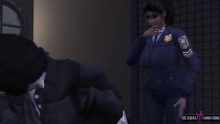 Thief is Fucked Hard by Lesbian Police - Sexual Hot Animations