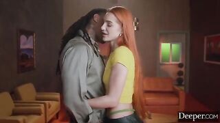 Deeper. Gorgeous Redhead Little Dragon Has intense Secret BBC Affair