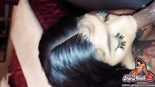 Hot Ebony Gets A Sloppy Face And Throat Fuck With Tons Of Spit