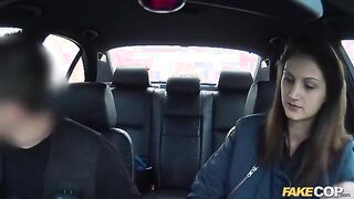 Policeman has Anal sex outdoors with a hot redhead - Fake Cop